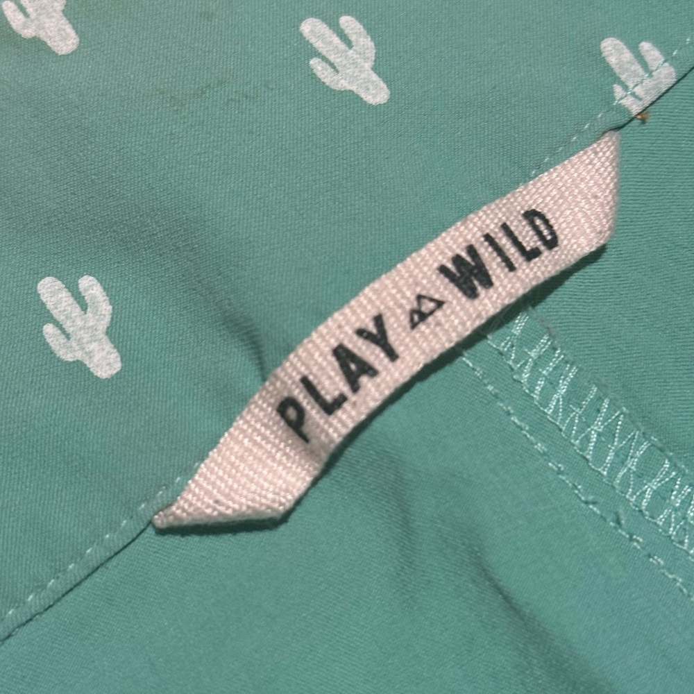 Green Patterned Shorts - image 1